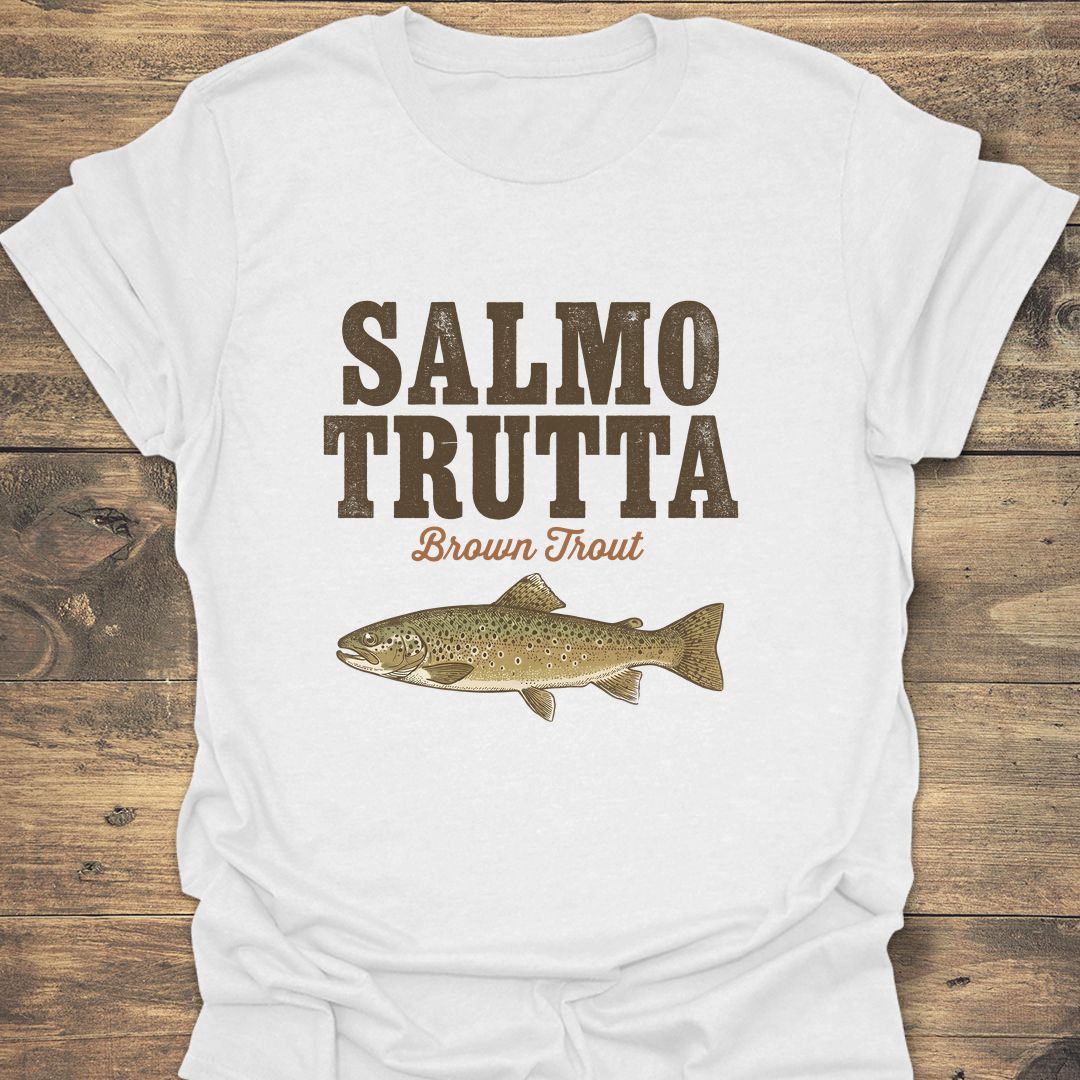 Salmo Trutta Brown Trout - White t-shirt