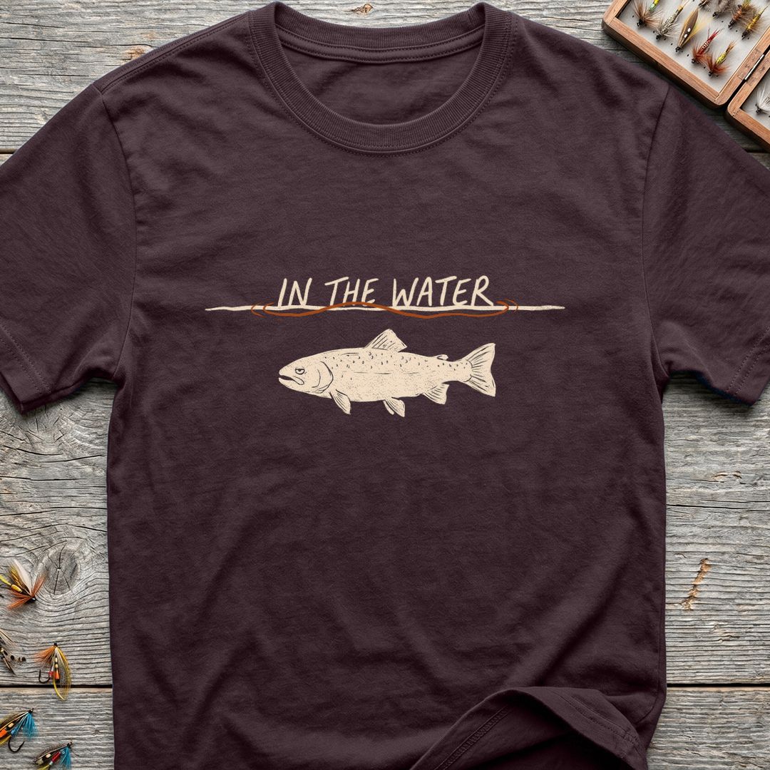 In The Water Trout - Dark Chocolate t-shirt