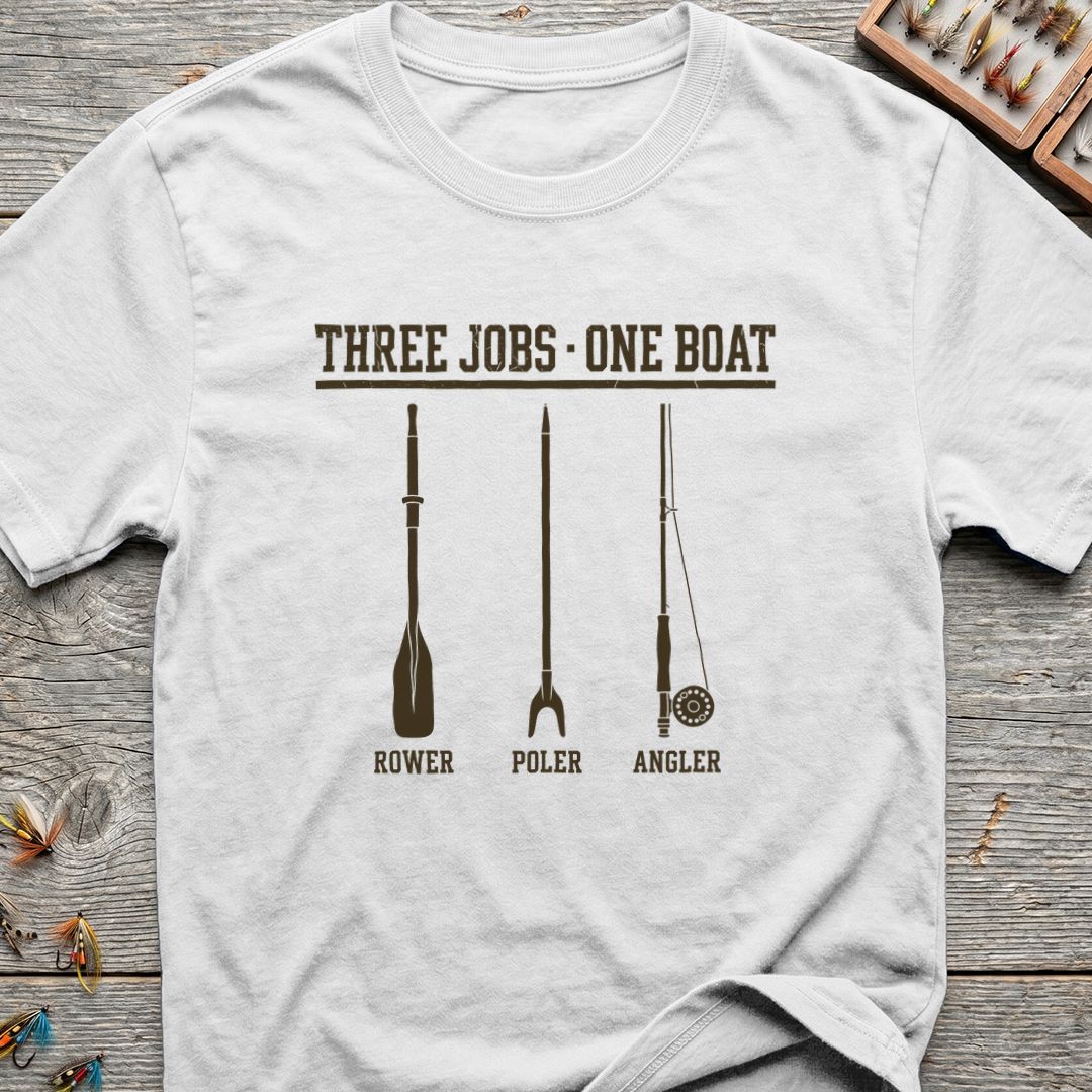 Three Jobs One Boat - White t-shirt