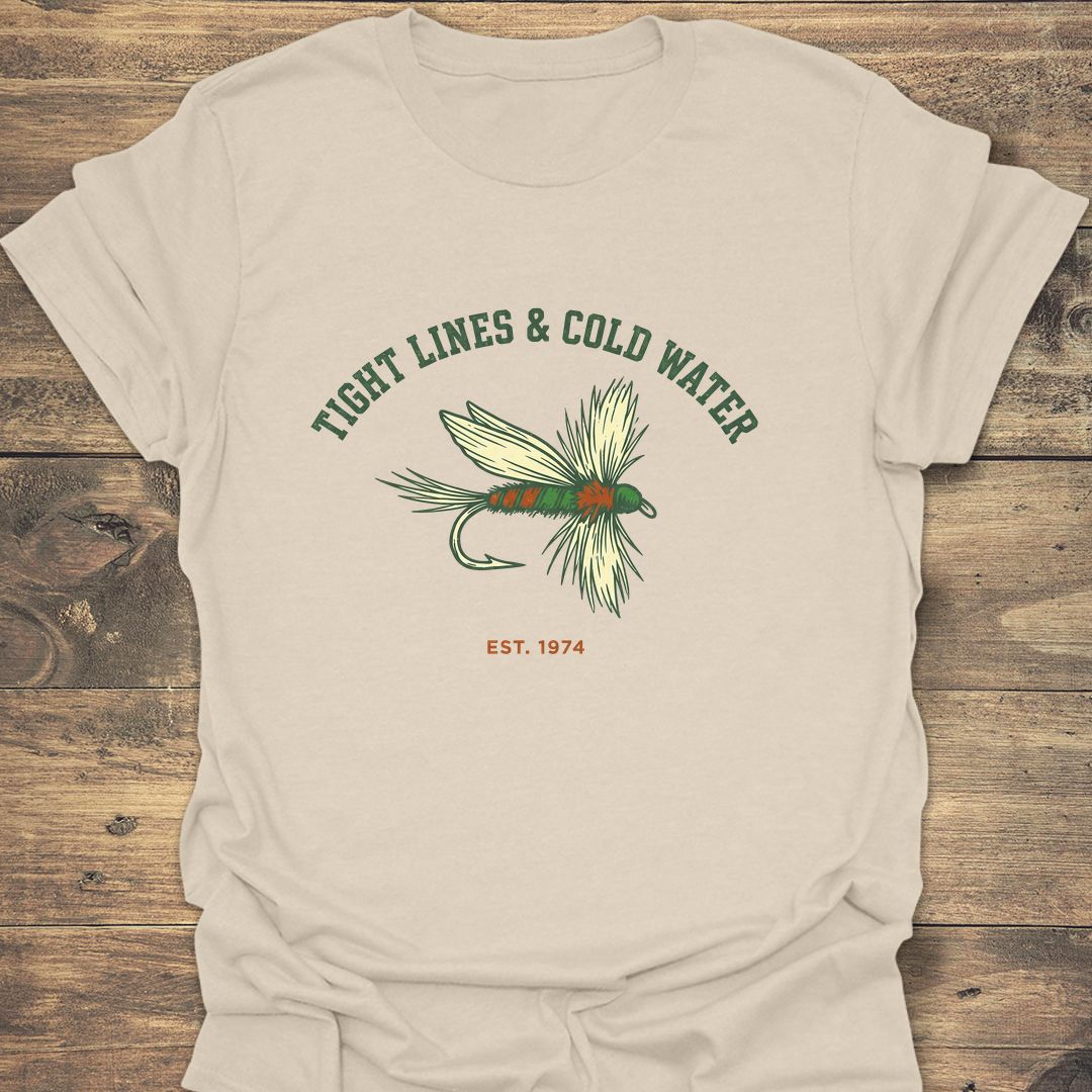 Tight Lines & Cold Water - Natural t-shirt