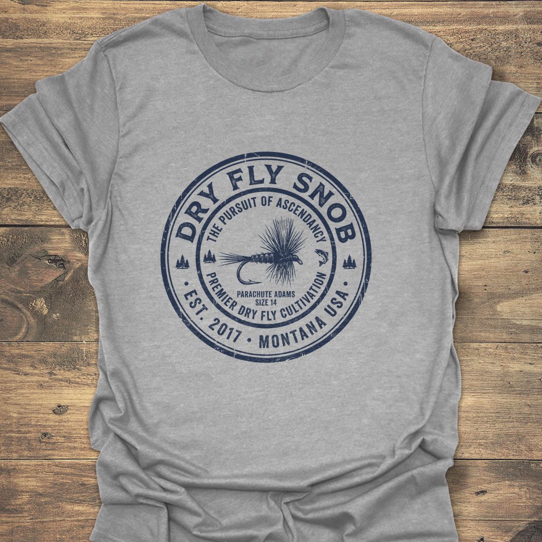 Dry Fly Snob Parachute Adams - Sport Grey t-shirt