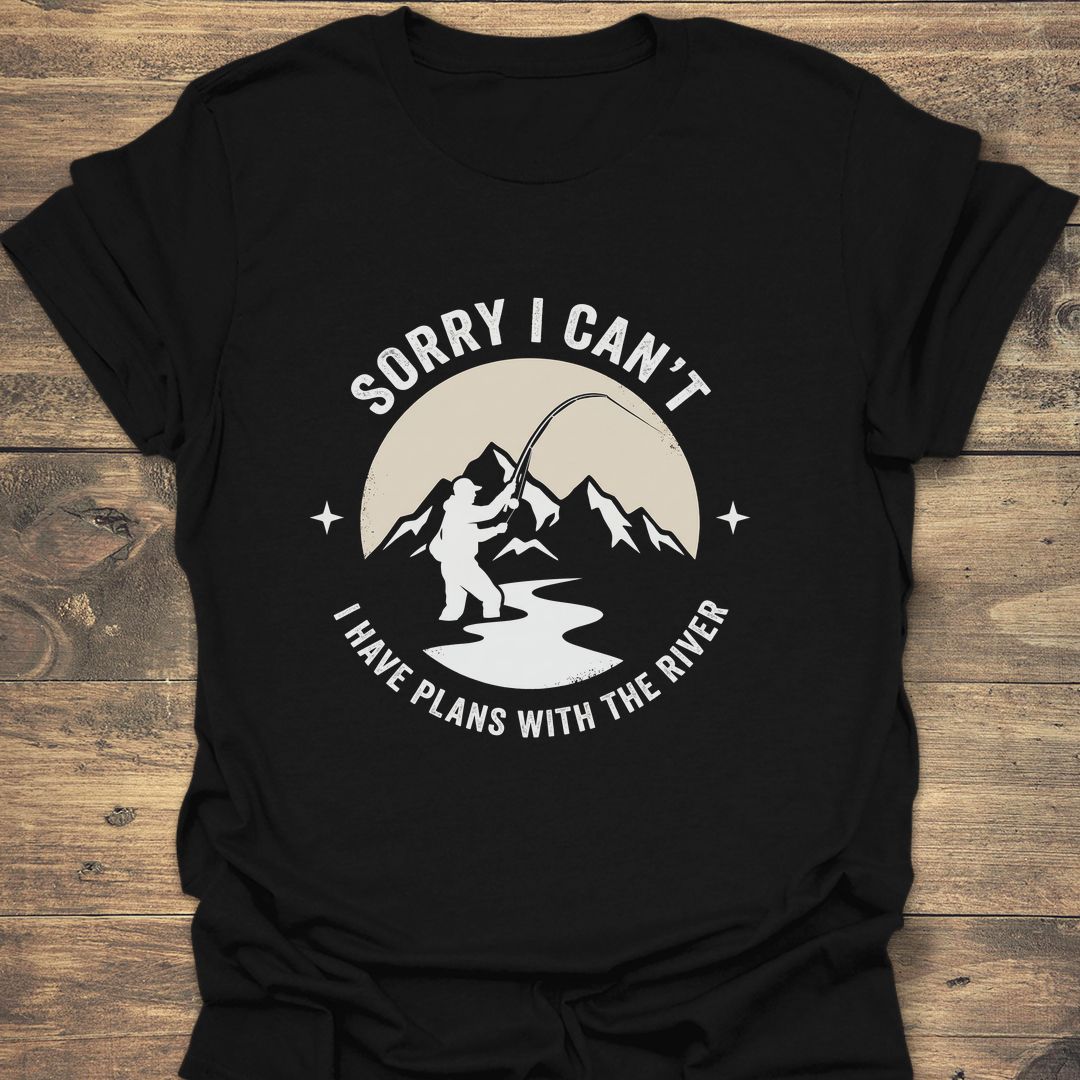 Plans With The River - Black t-shirt