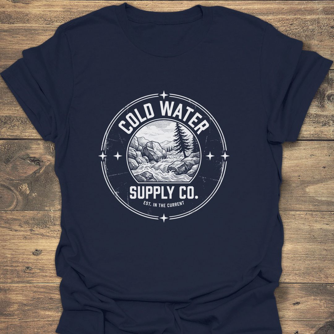 Cold Water Supply Co - Navy t-shirt