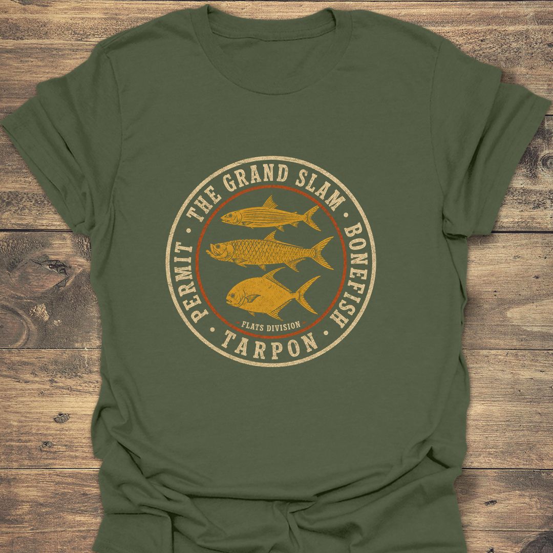 The Grand Slam Flats Division - Military Green t-shirt
