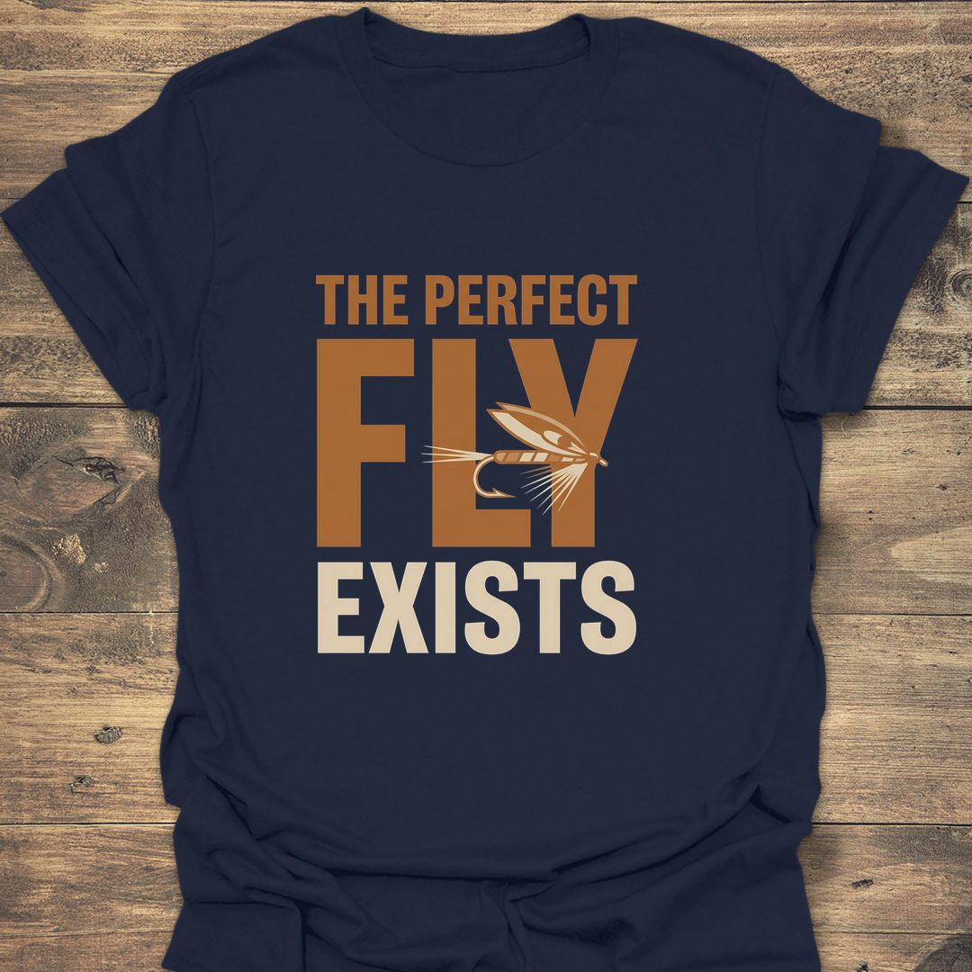 The Perfect Fly Exists - Navy t-shirt