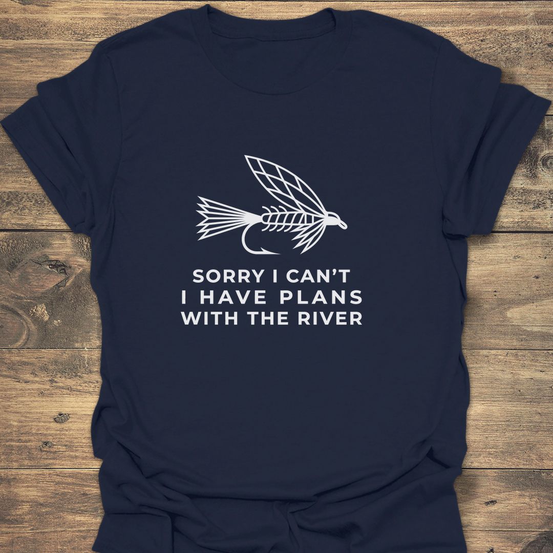 Plans With The River - Navy t-shirt