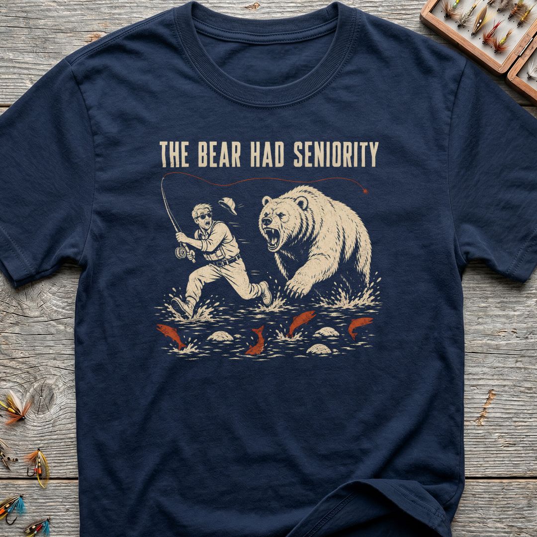 The Bear Had Seniority - Navy t-shirt
