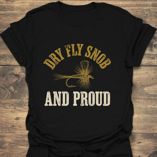 Dry Fly Snob And Proud - Black t-shirt