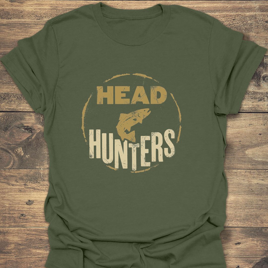 Head Hunters Trout - Military Green t-shirt
