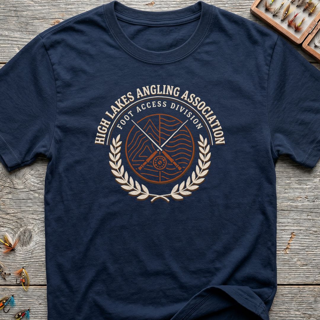 High Lakes Angling Association - Navy t-shirt