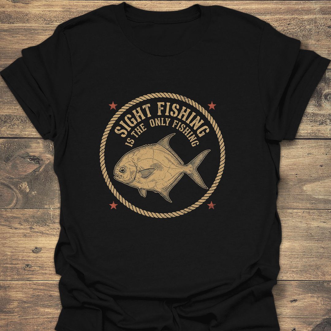 Sight Fishing Permit Badge - Black t-shirt