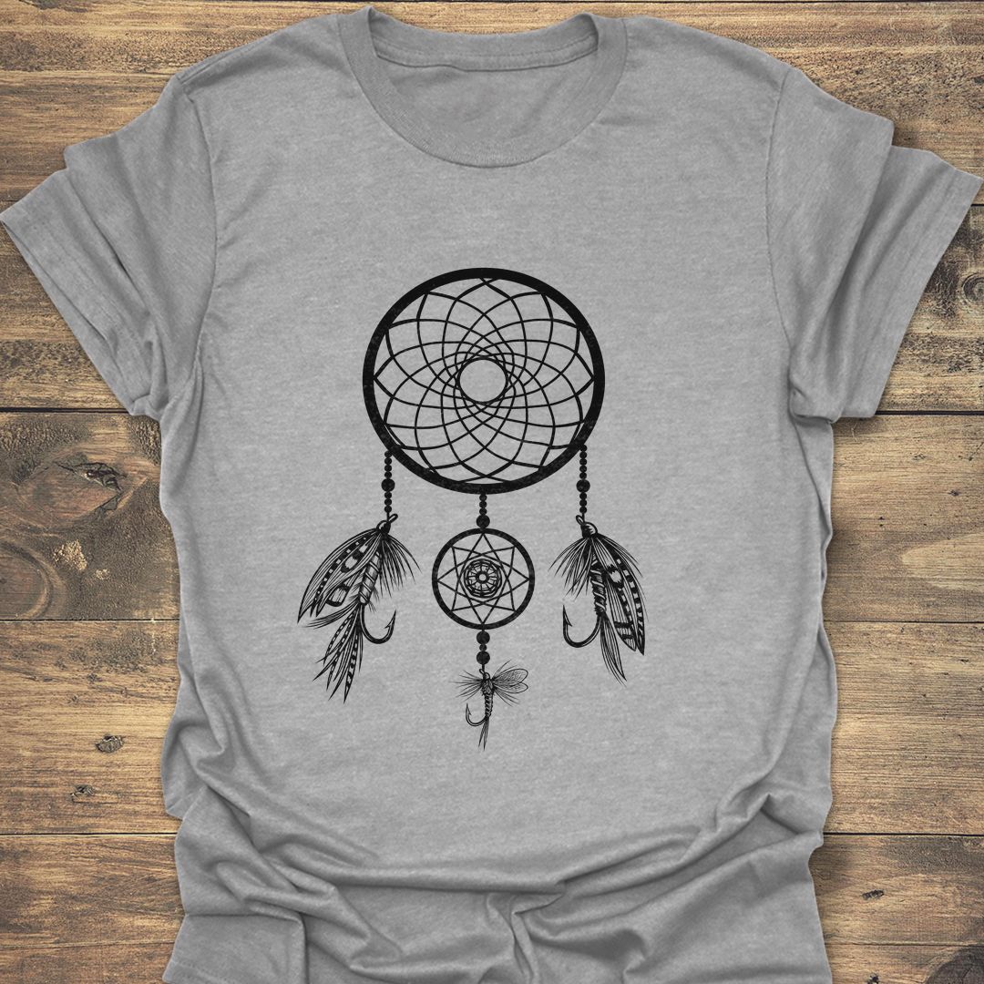 Dream Catcher Fly Patterns - Sport Grey t-shirt