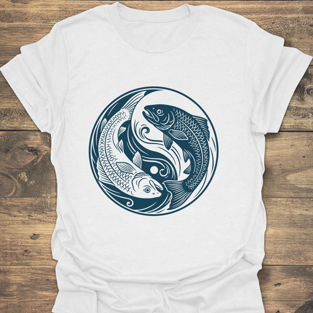 Trout Yin Yang Balance - White t-shirt
