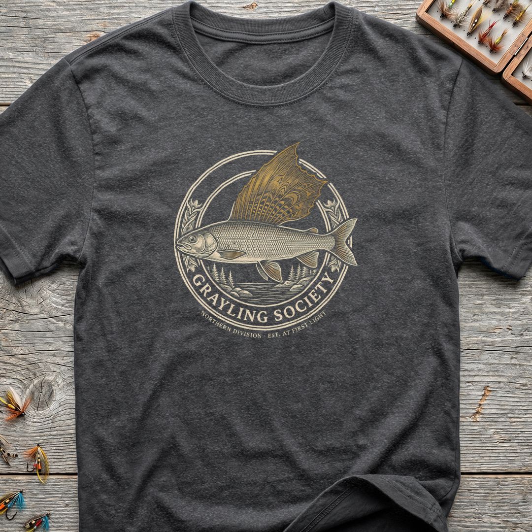 Grayling Society Northern Division - Dark Heather t-shirt