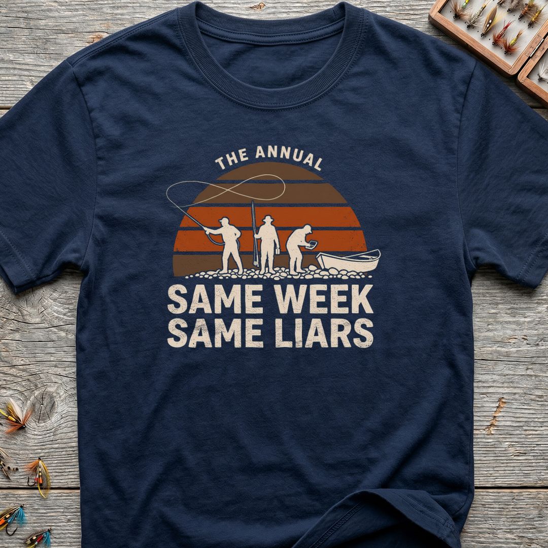 Same Week Same Liars - Navy t-shirt