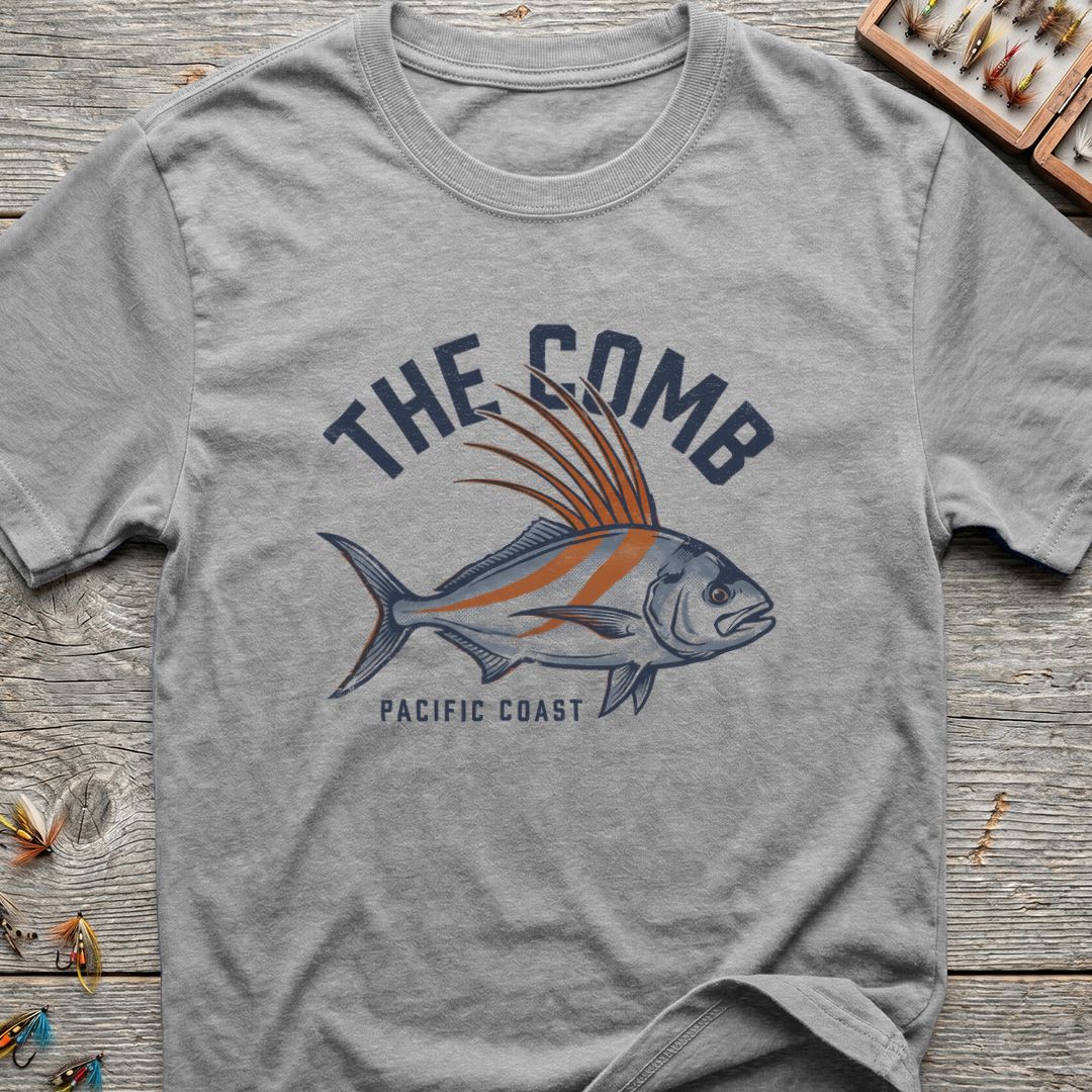 The Comb Pacific Coast Roosterfish - Sport Grey t-shirt