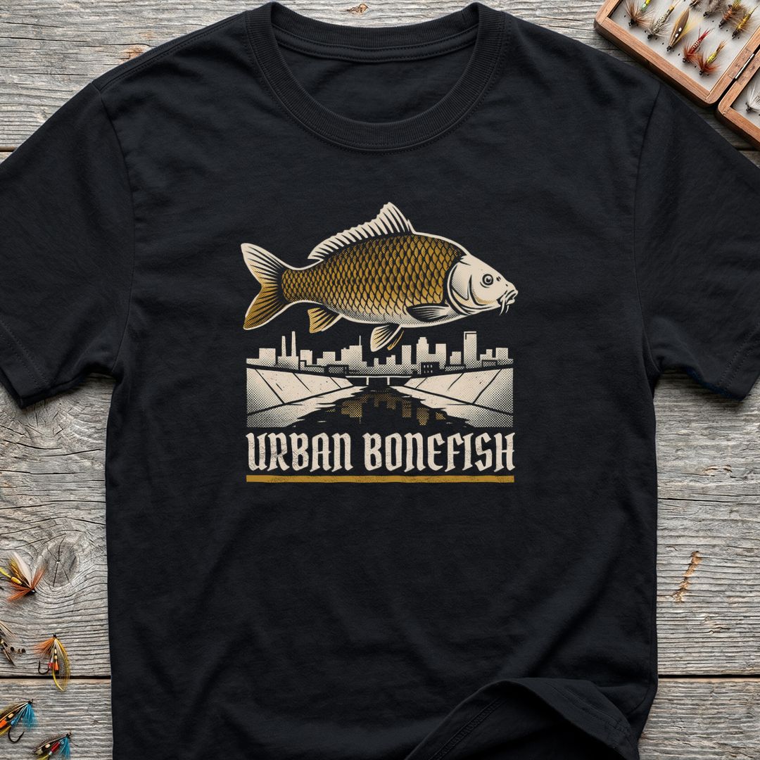 Urban Bonefish Carp - Black t-shirt