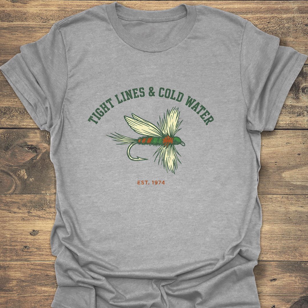 Tight Lines & Cold Water - Sport Grey t-shirt