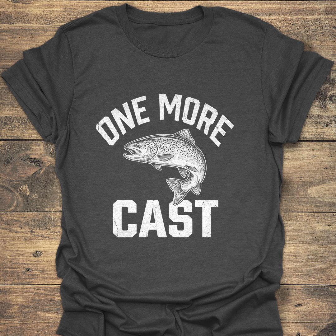 One More Cast Trout - Dark Heather t-shirt