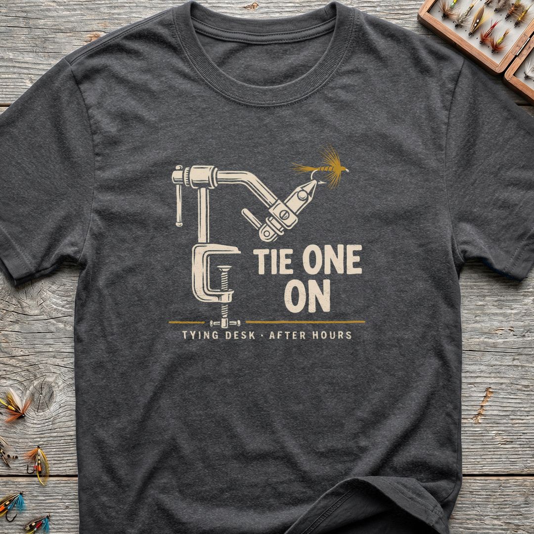Tie One On - Dark Heather t-shirt