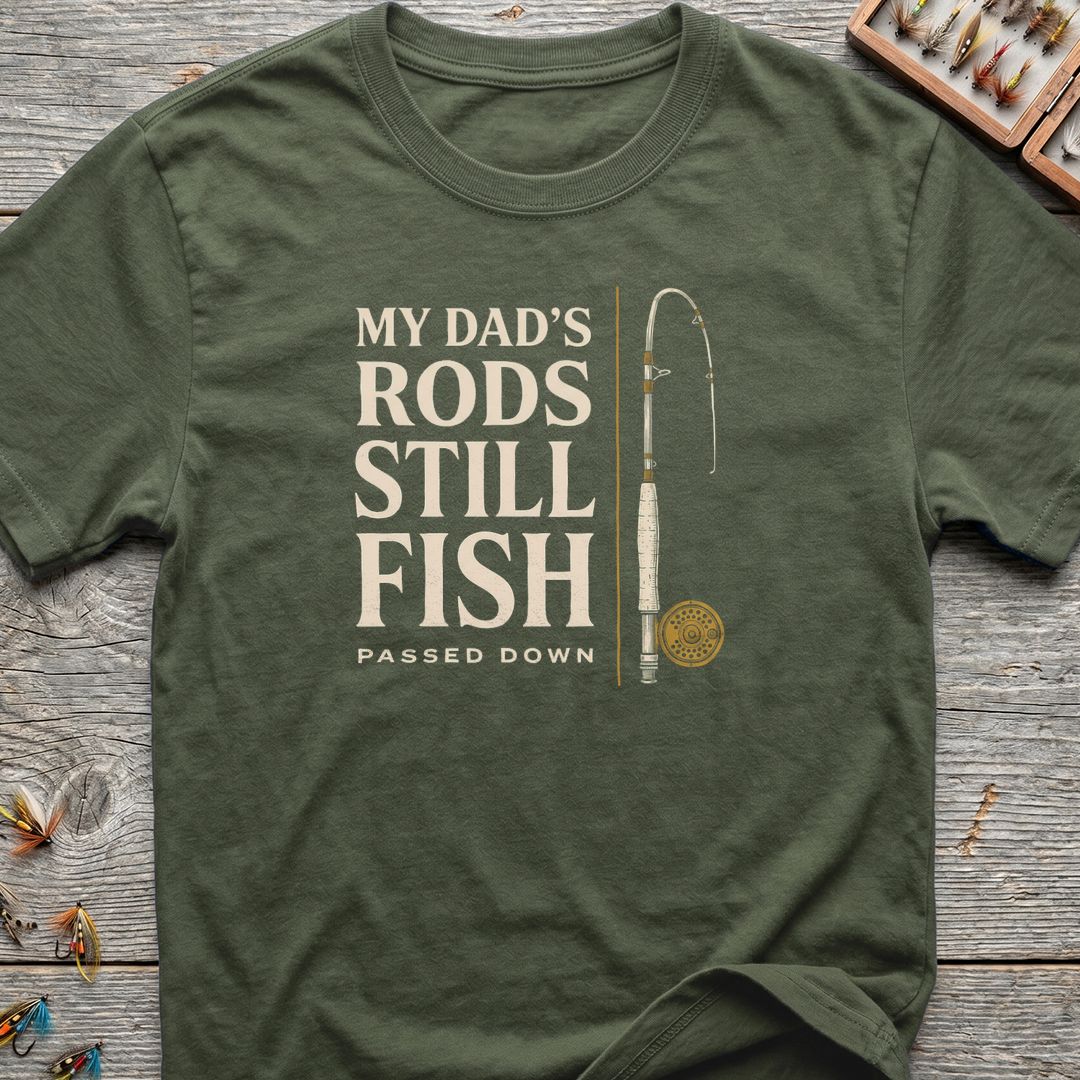 My Dad's Rods - Military Green t-shirt