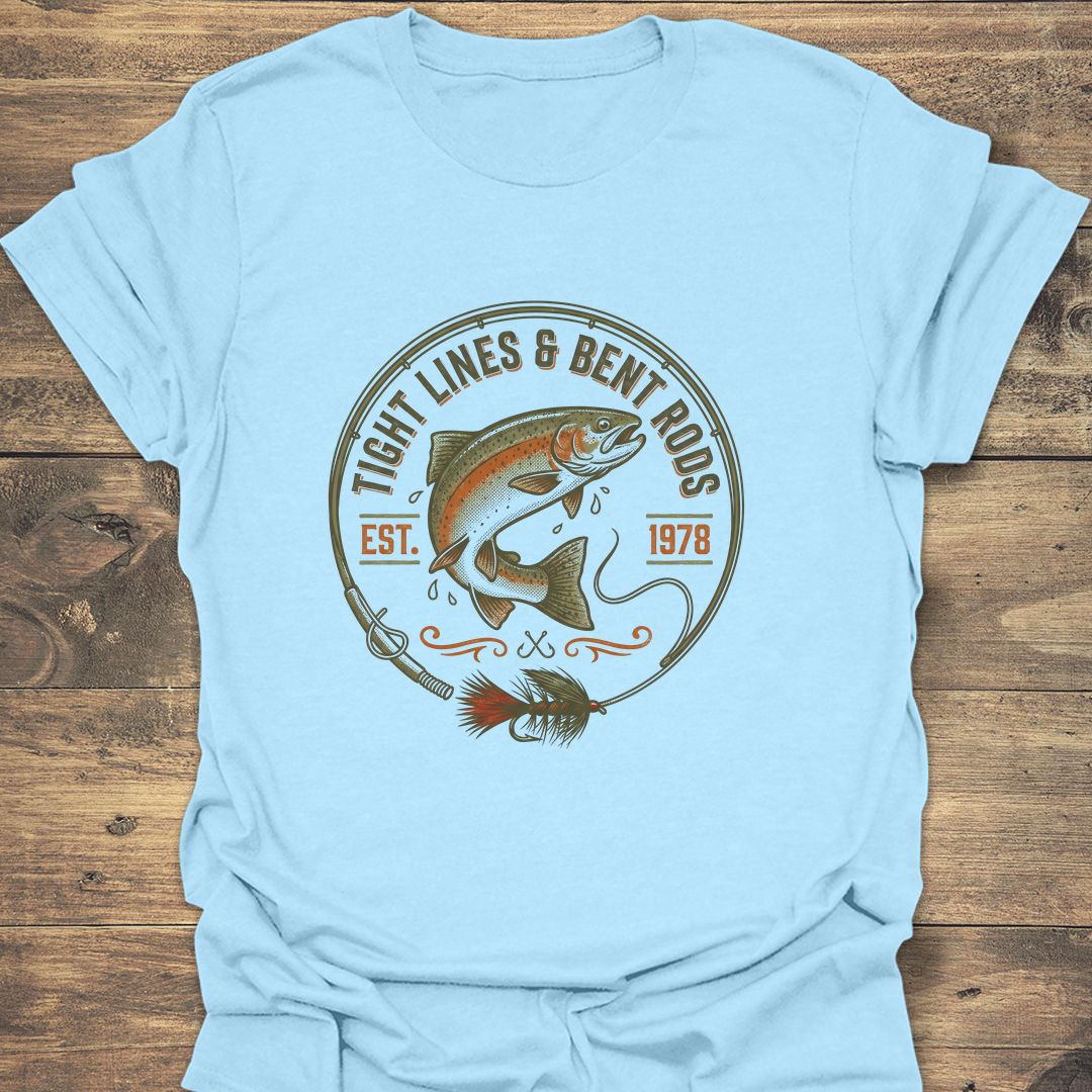 Tight Lines & Bent Rods - Light Blue t-shirt