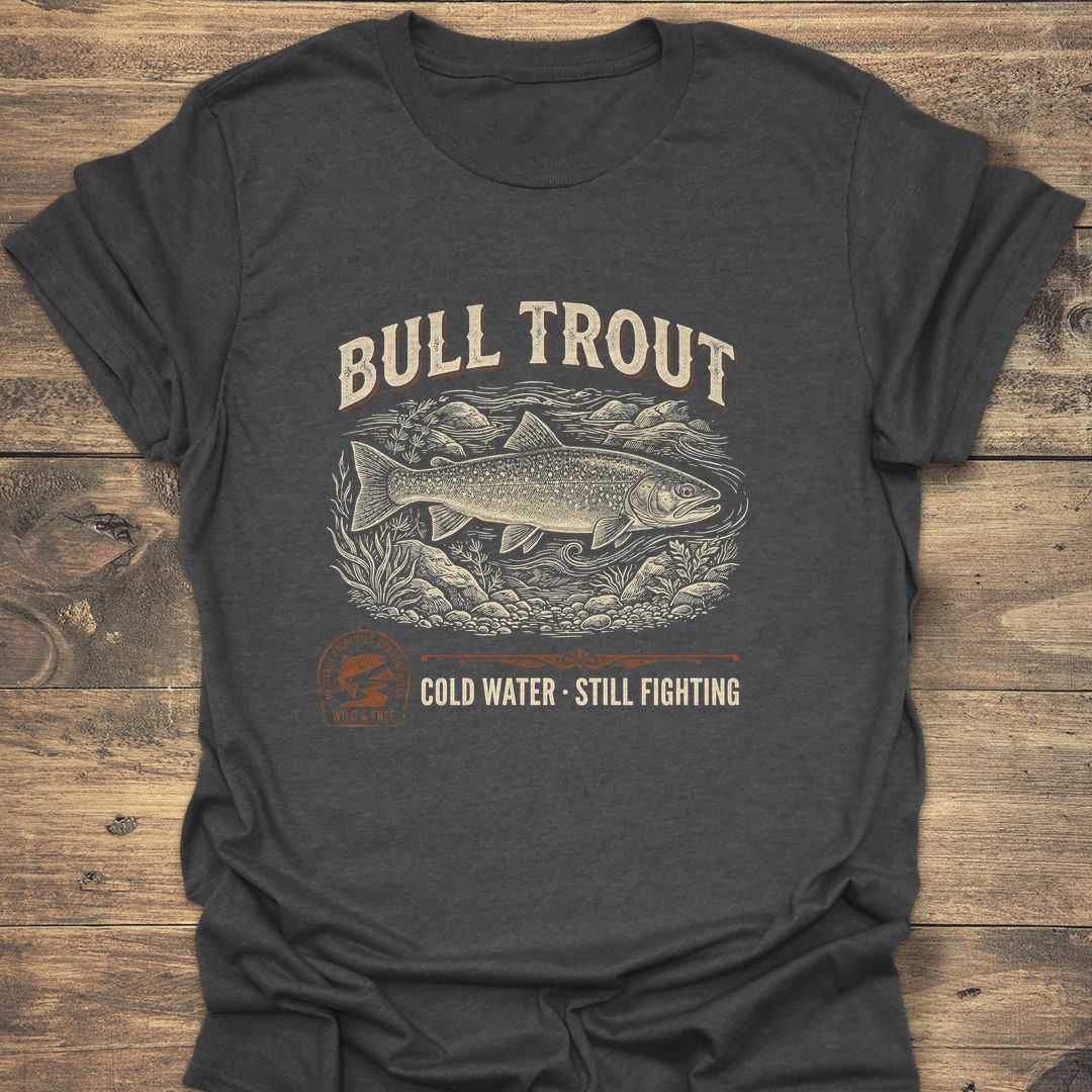Bull Trout Cold Water - Dark Heather t-shirt