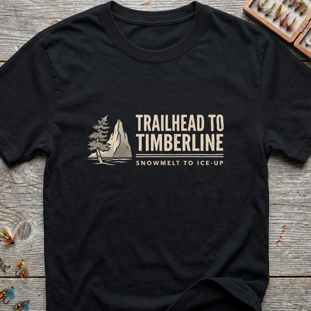 Trailhead To Timberline - Black t-shirt