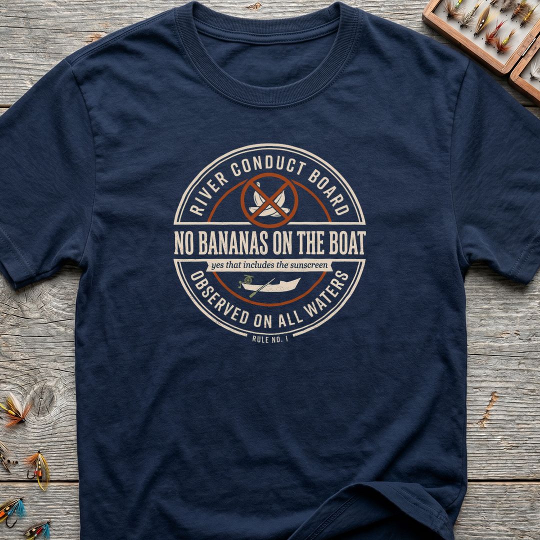 No Bananas On The Boat - Navy t-shirt