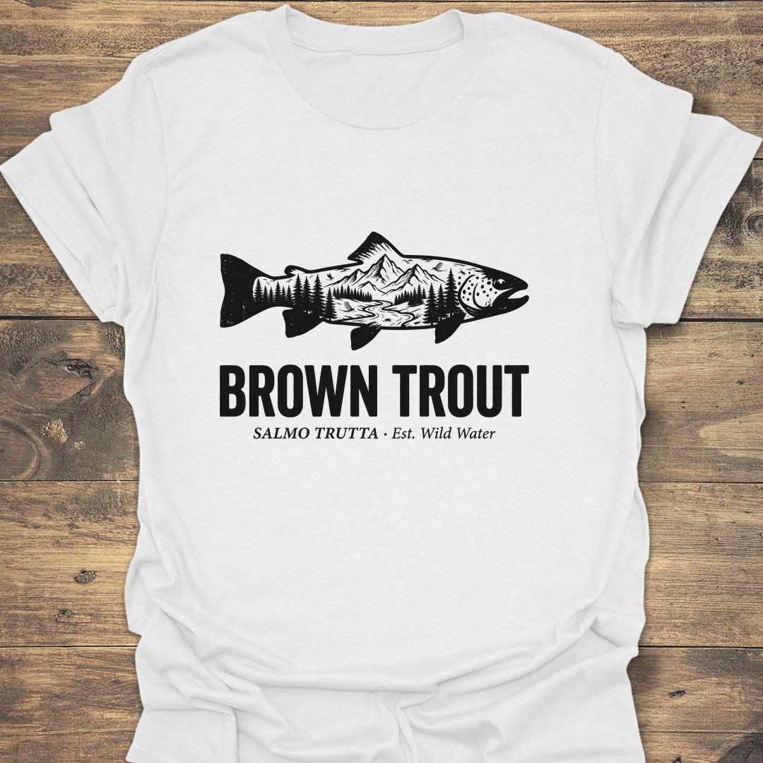 Brown Trout Salmo Trutta - White t-shirt