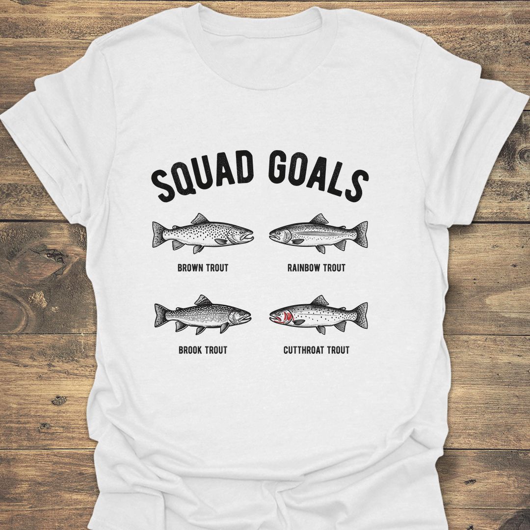 Trout Squad Goals - White t-shirt