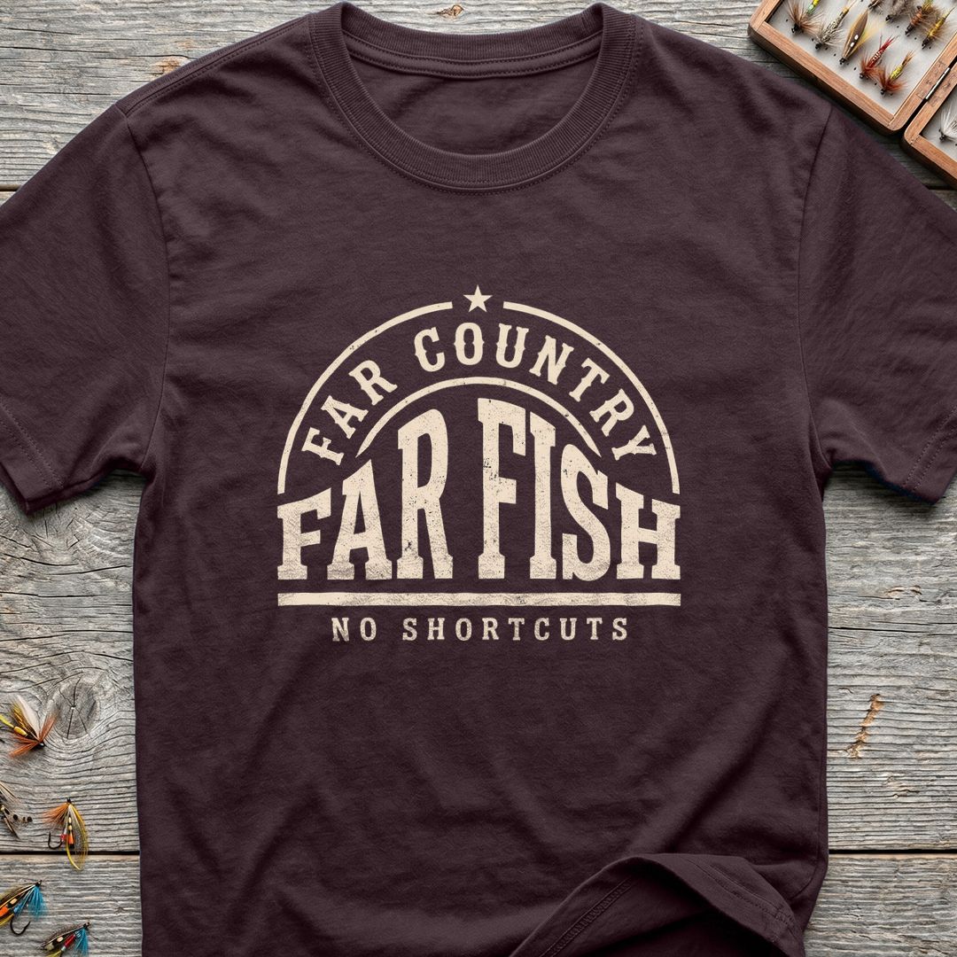 Far Country Far Fish - Dark Chocolate t-shirt