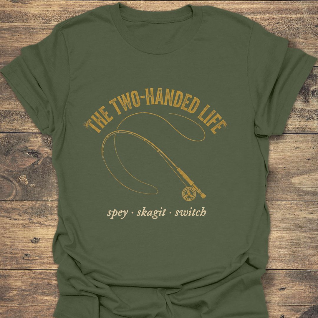The Two-Handed Life - Military Green t-shirt