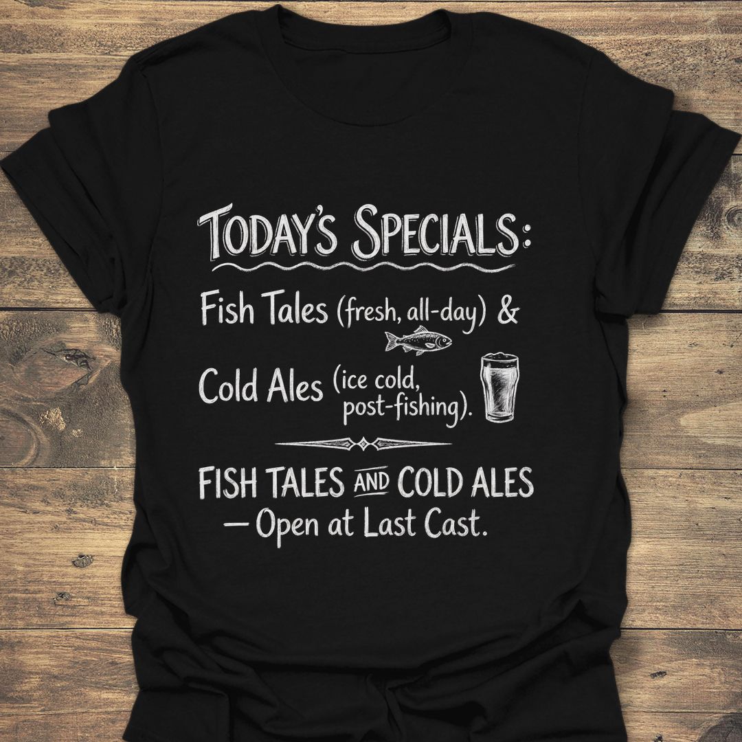 Fish Tales And Cold Ales - Black t-shirt