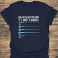 Five Rods Is Just Enough - Navy t-shirt