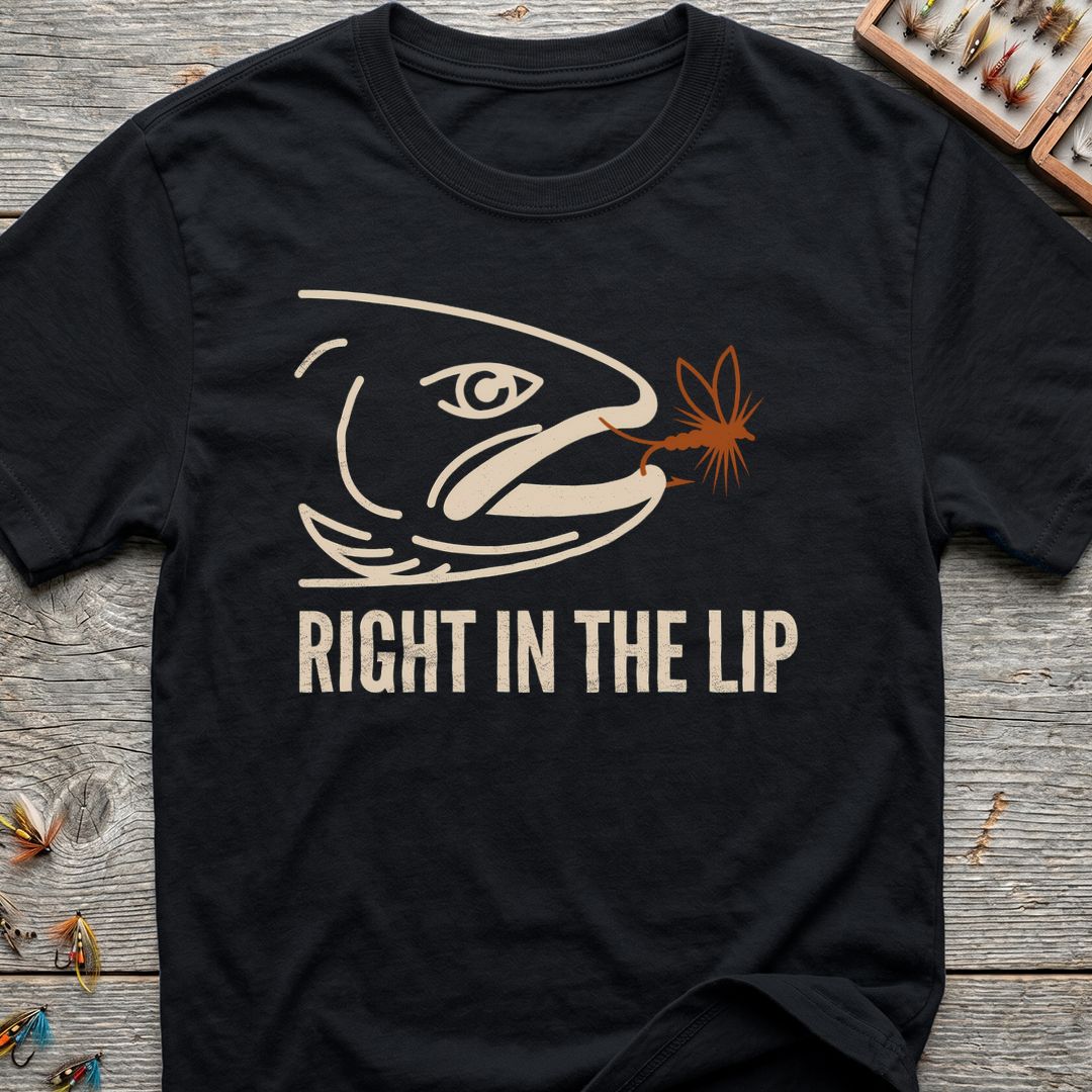 Right In The Lip - Black t-shirt