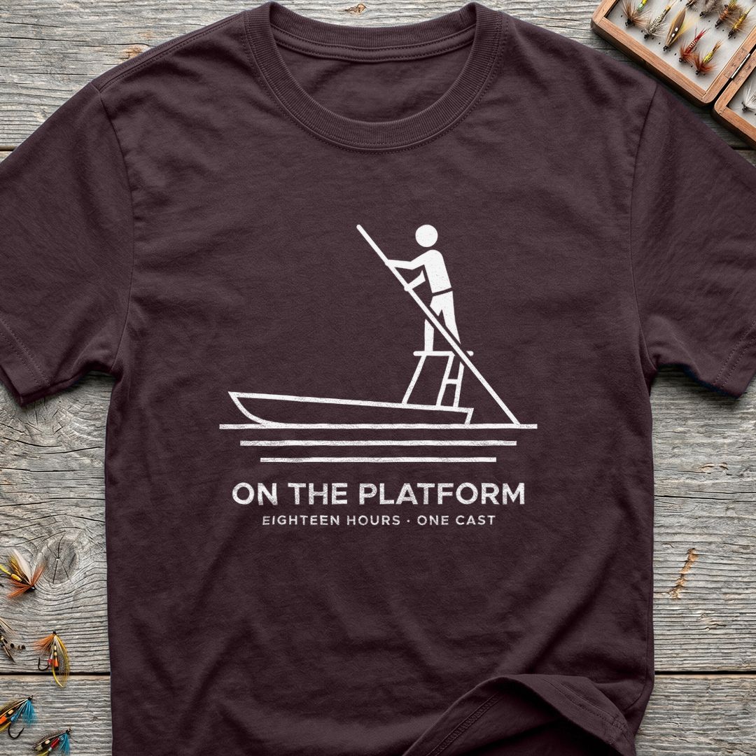 On The Platform Poling Skiff - Dark Chocolate t-shirt