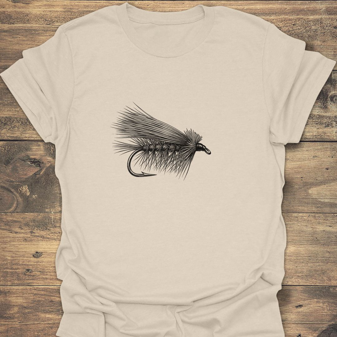 Classic Dry Fly Illustration - Natural t-shirt