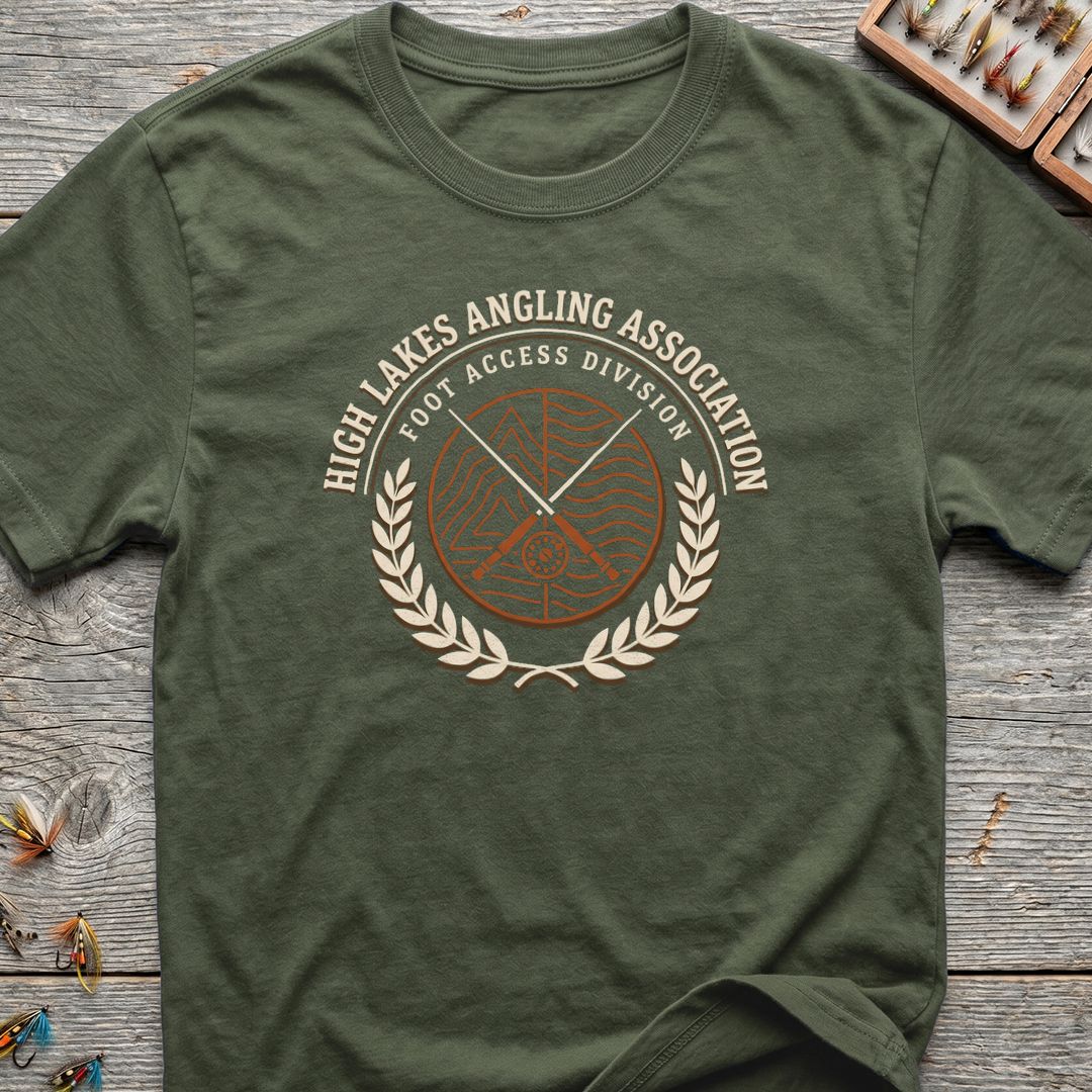 High Lakes Angling Association - Military Green t-shirt