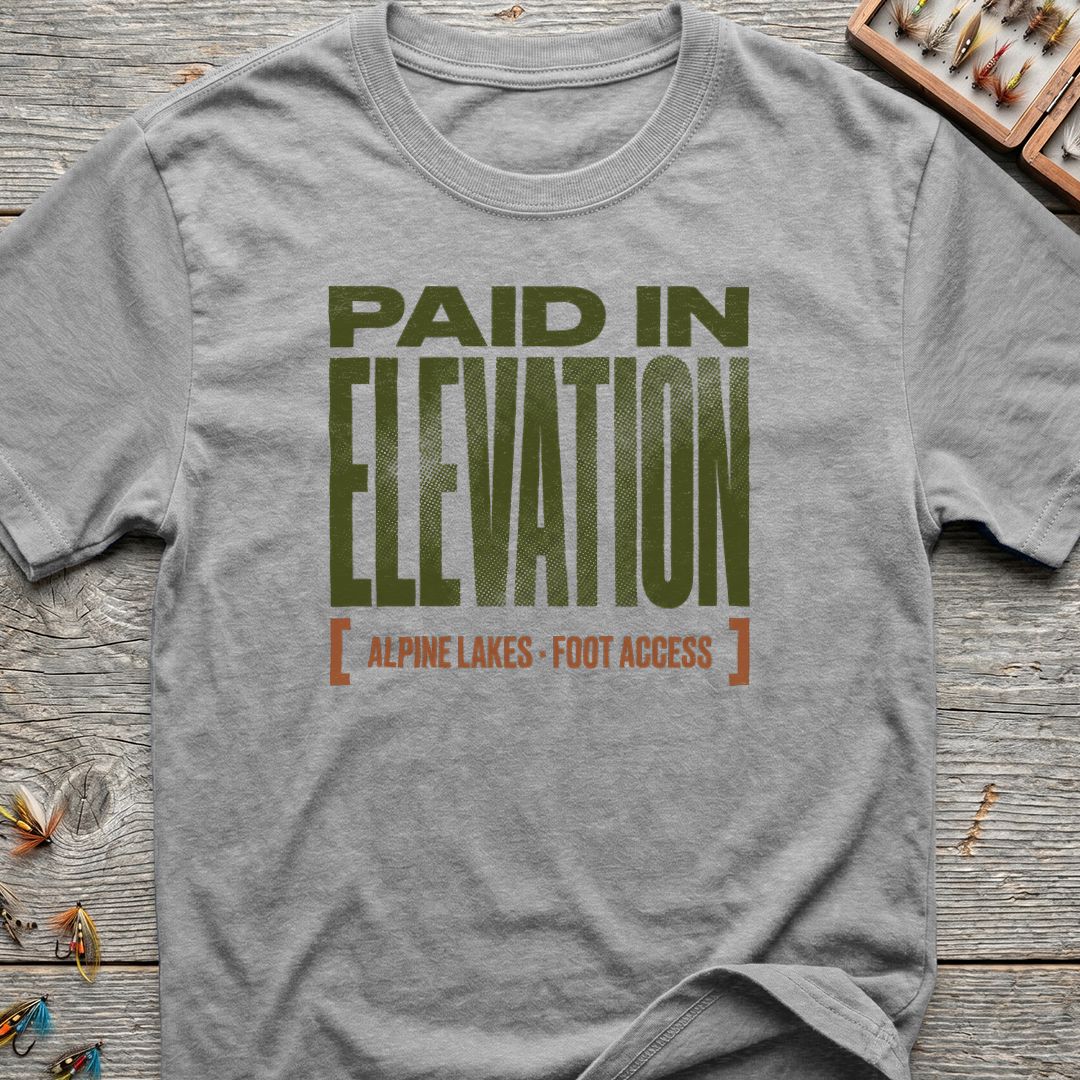 Paid In Elevation Alpine Lakes - Sport Grey t-shirt