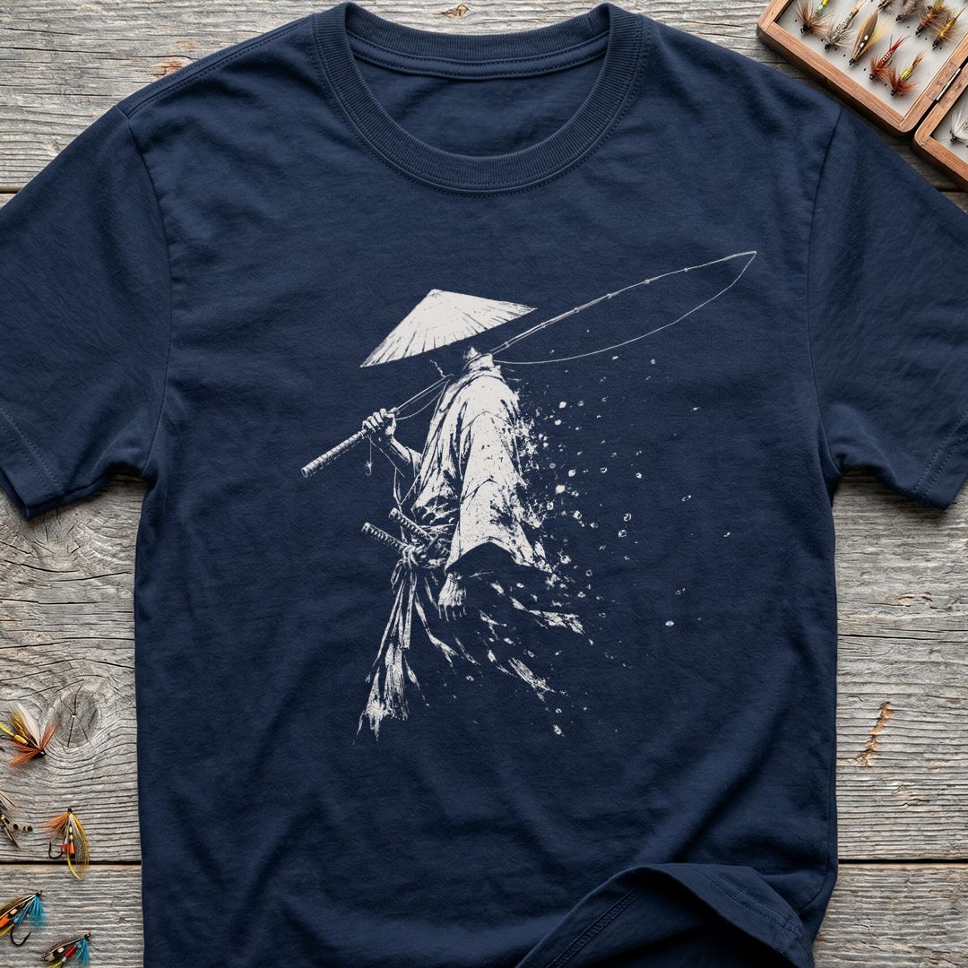 Tenkara Samurai — The Vanishing Angler - Navy t-shirt