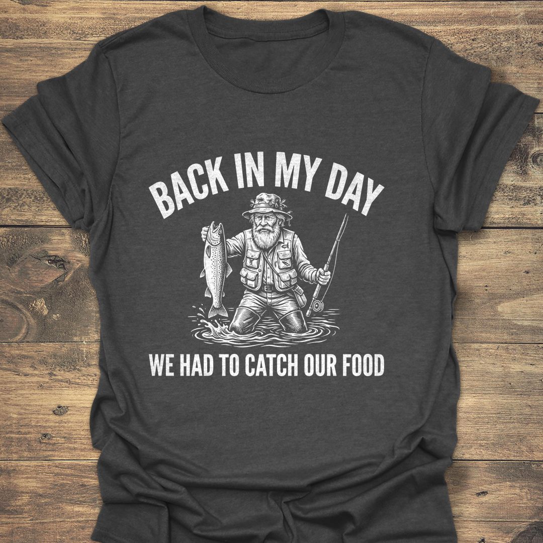 Back In My Day Catch - Dark Heather t-shirt