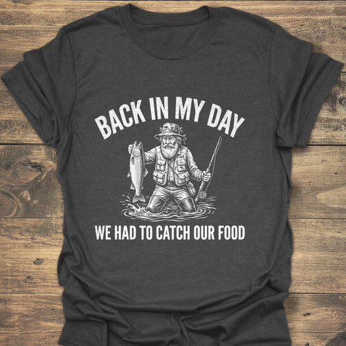 Back In My Day Catch - Dark Heather t-shirt