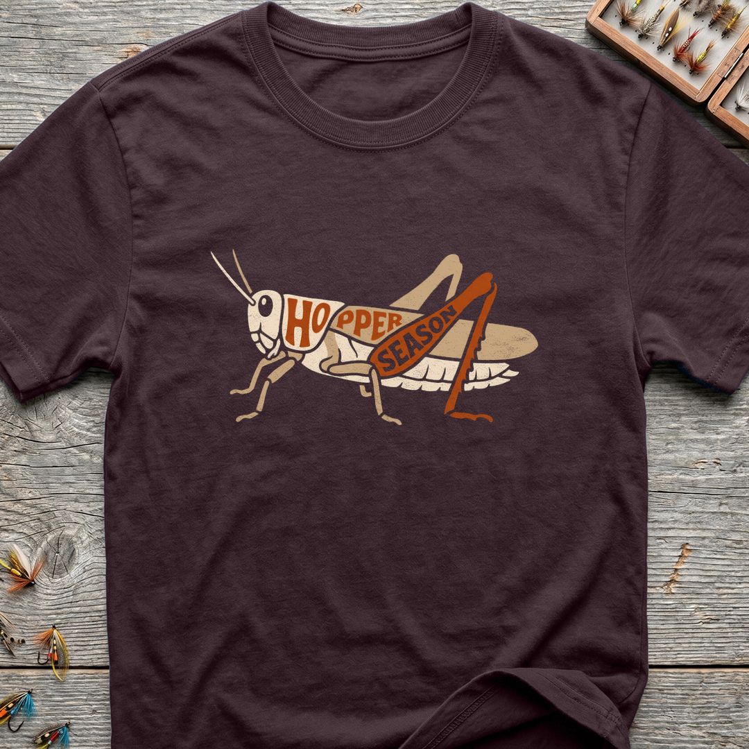 Hopper Season Grasshopper - Dark Chocolate t-shirt