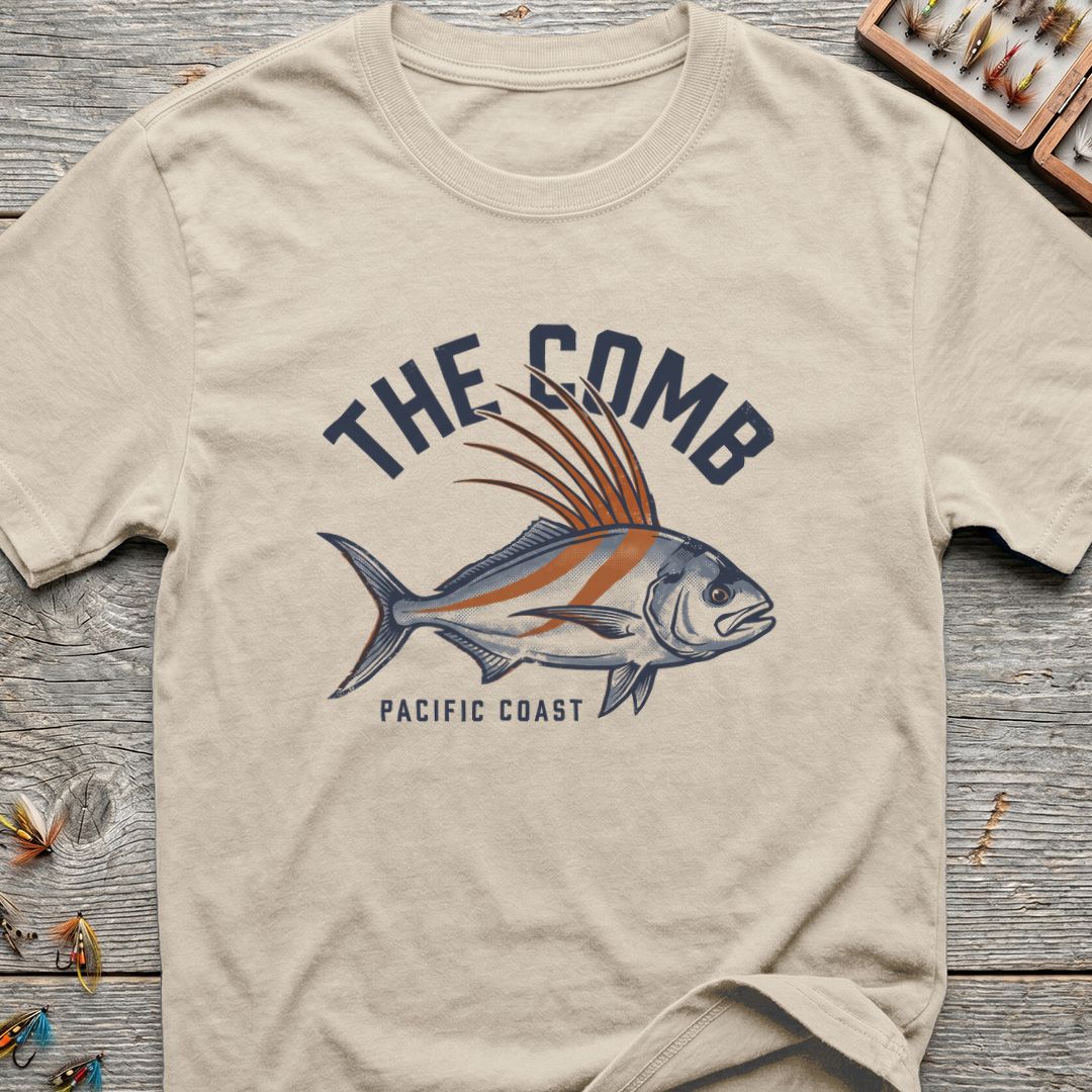 The Comb Pacific Coast Roosterfish - Natural t-shirt