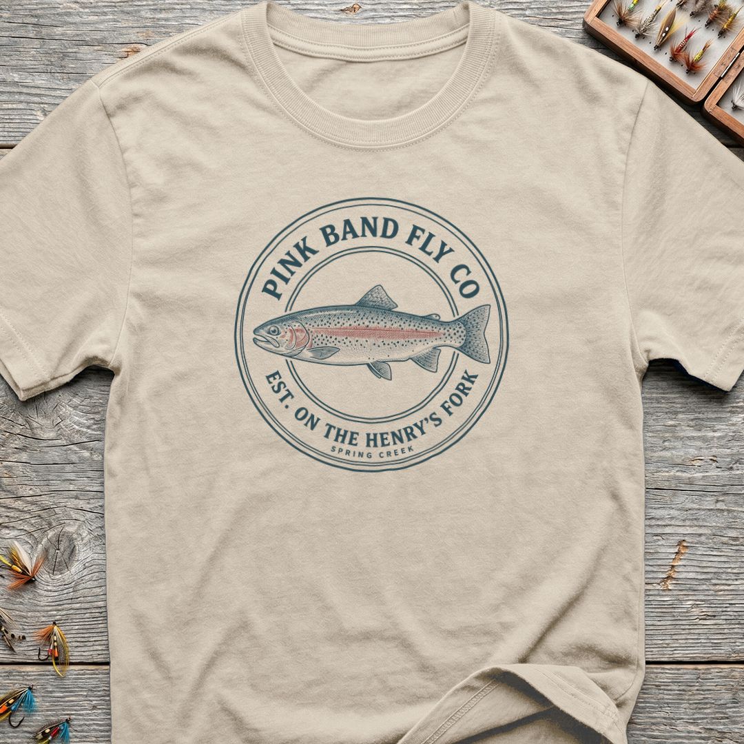 Pink Band Fly Co Rainbow - Natural t-shirt
