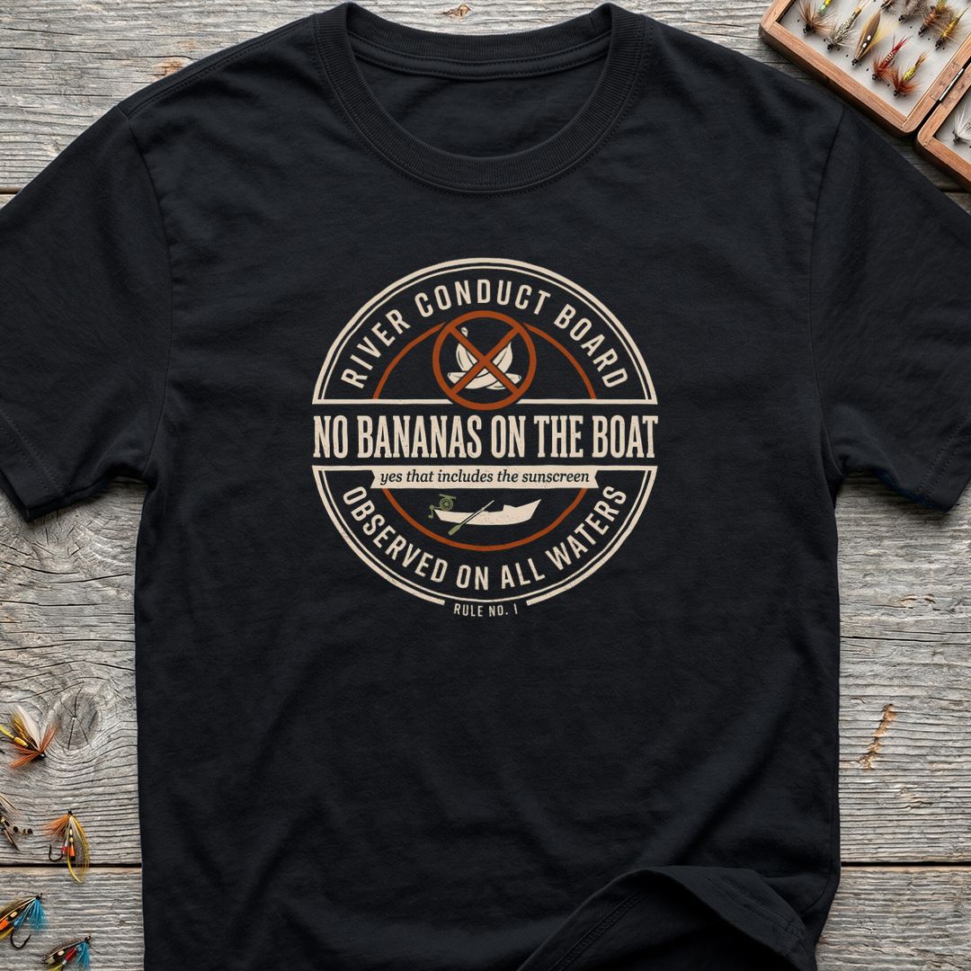 No Bananas On The Boat - Black t-shirt