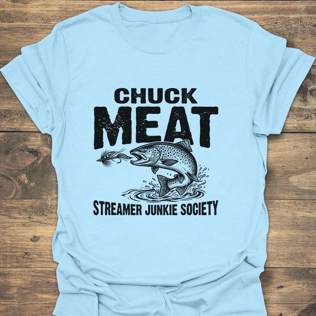 Chuck Meat Streamer Junkie - Light Blue t-shirt