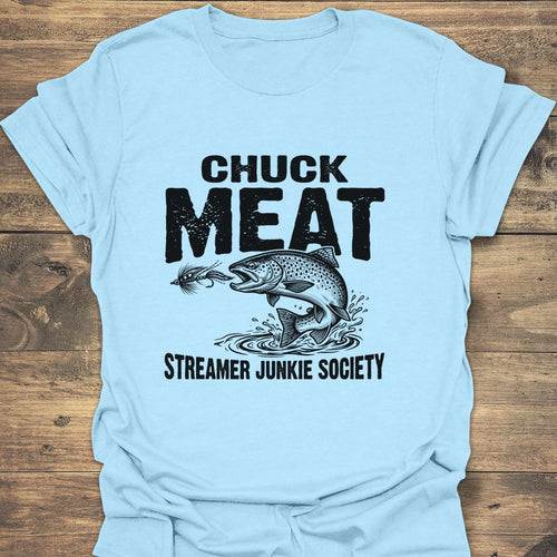 Chuck Meat Streamer Junkie - Light Blue t-shirt