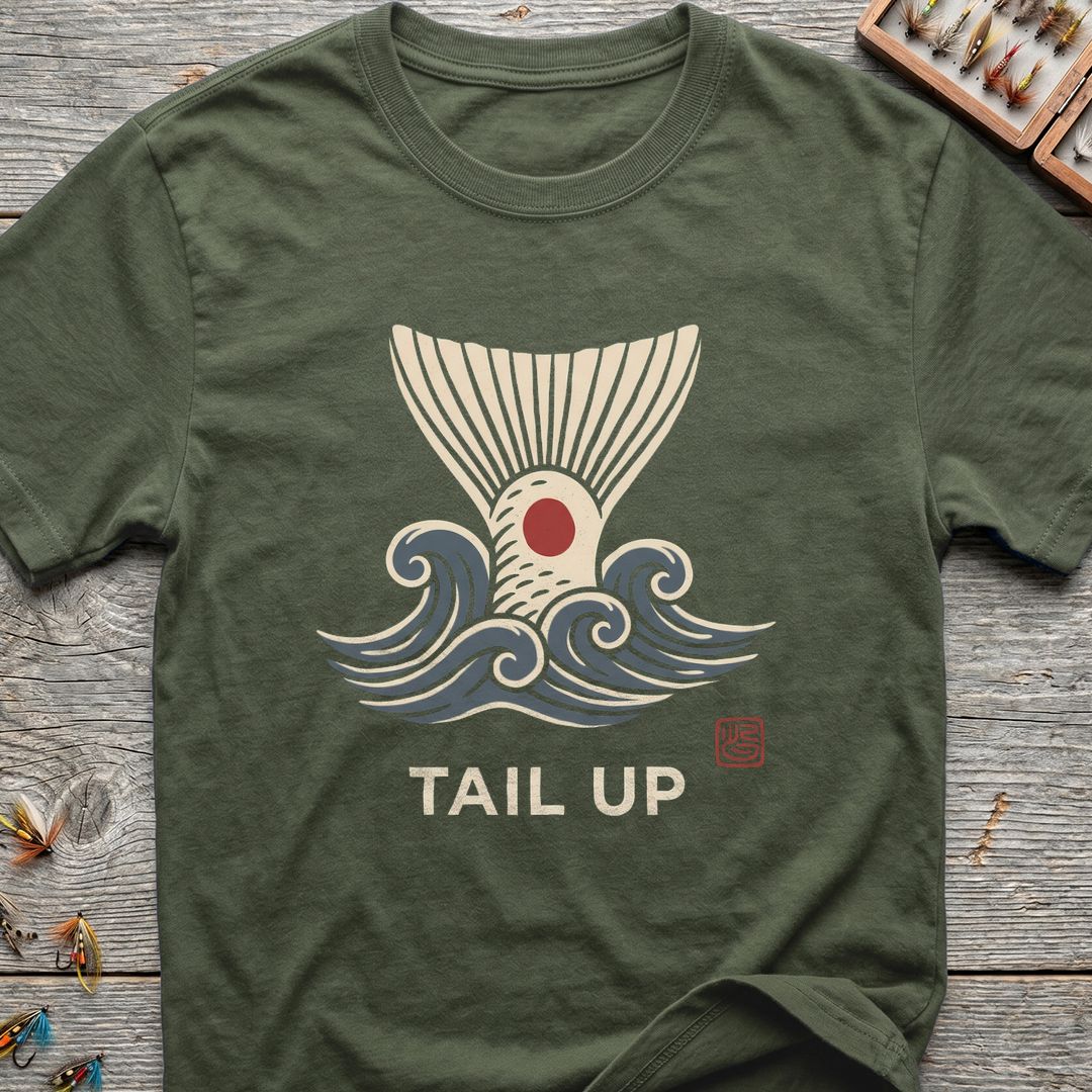 Tail Up - Military Green t-shirt